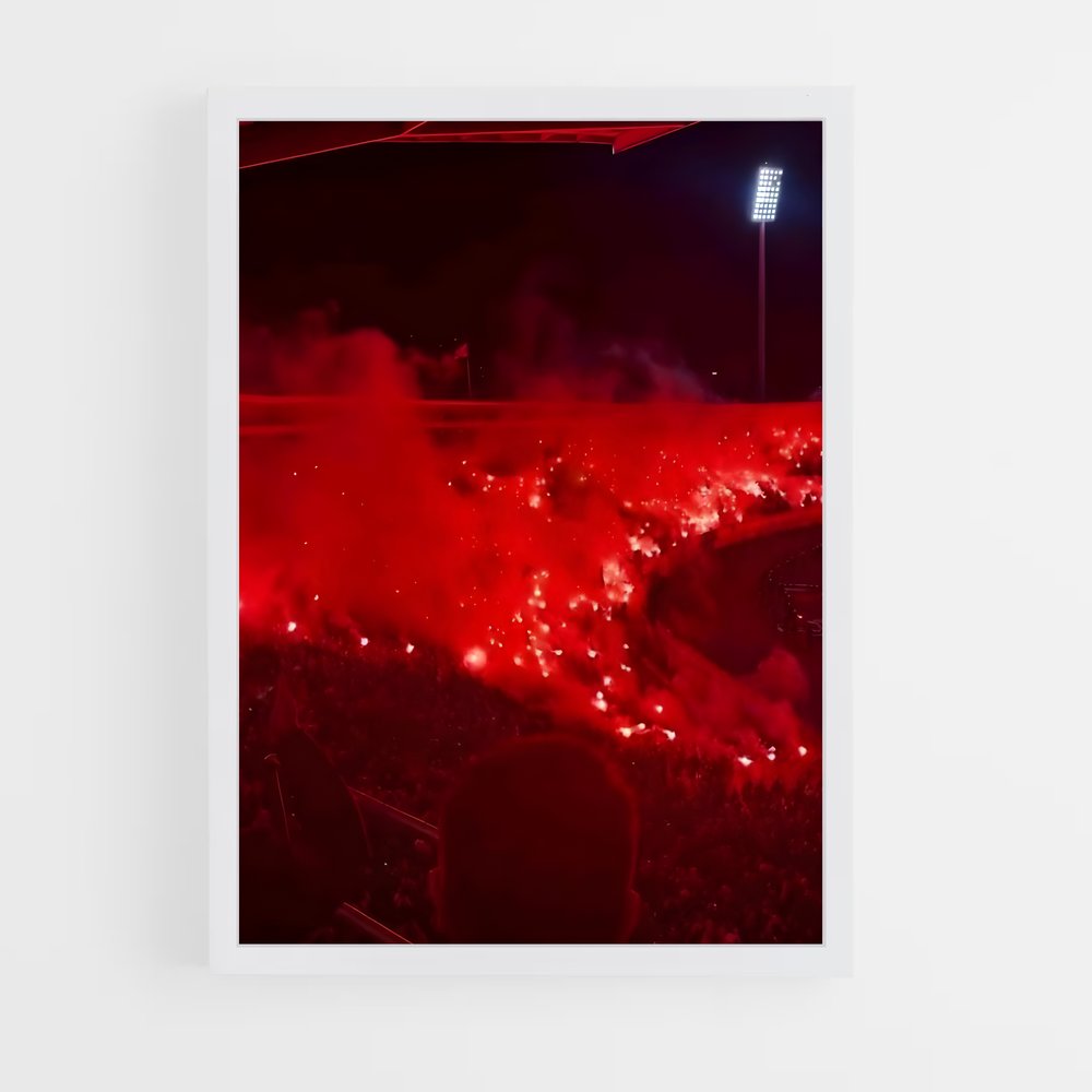 Poster Rouge et Fumée – affiche Basketball (vue 3)